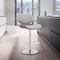 Armen Living Leland Adjustable Gray Faux Leather and Chrome Finish Bar Stool LCLEBAWAGR - alternate 4